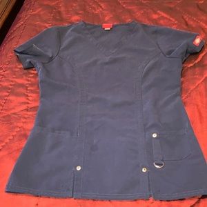 Dickies Navy XS scrub top
